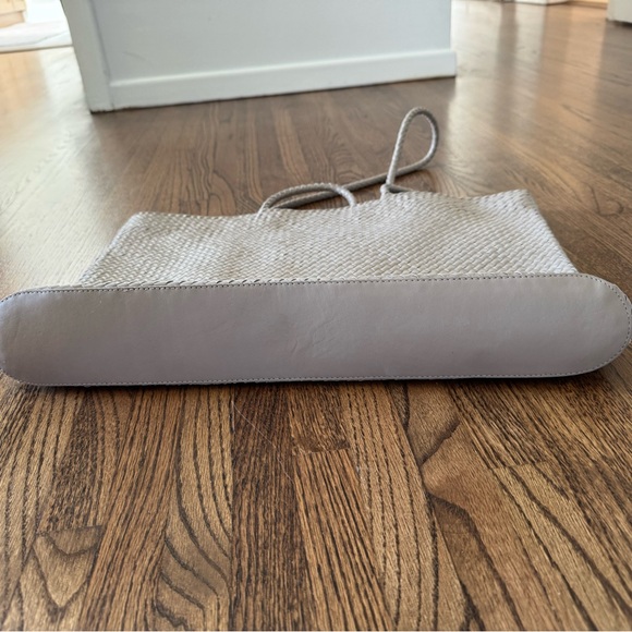 Quince Italian Leather Handwoven Tote - Taupe - Picture 3 of 6